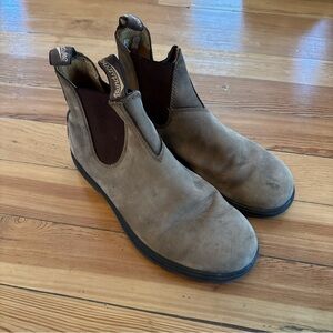 Blundstone Brown Leather Chelsea Boots Pull On Round Toe Womens US 10 AU 7